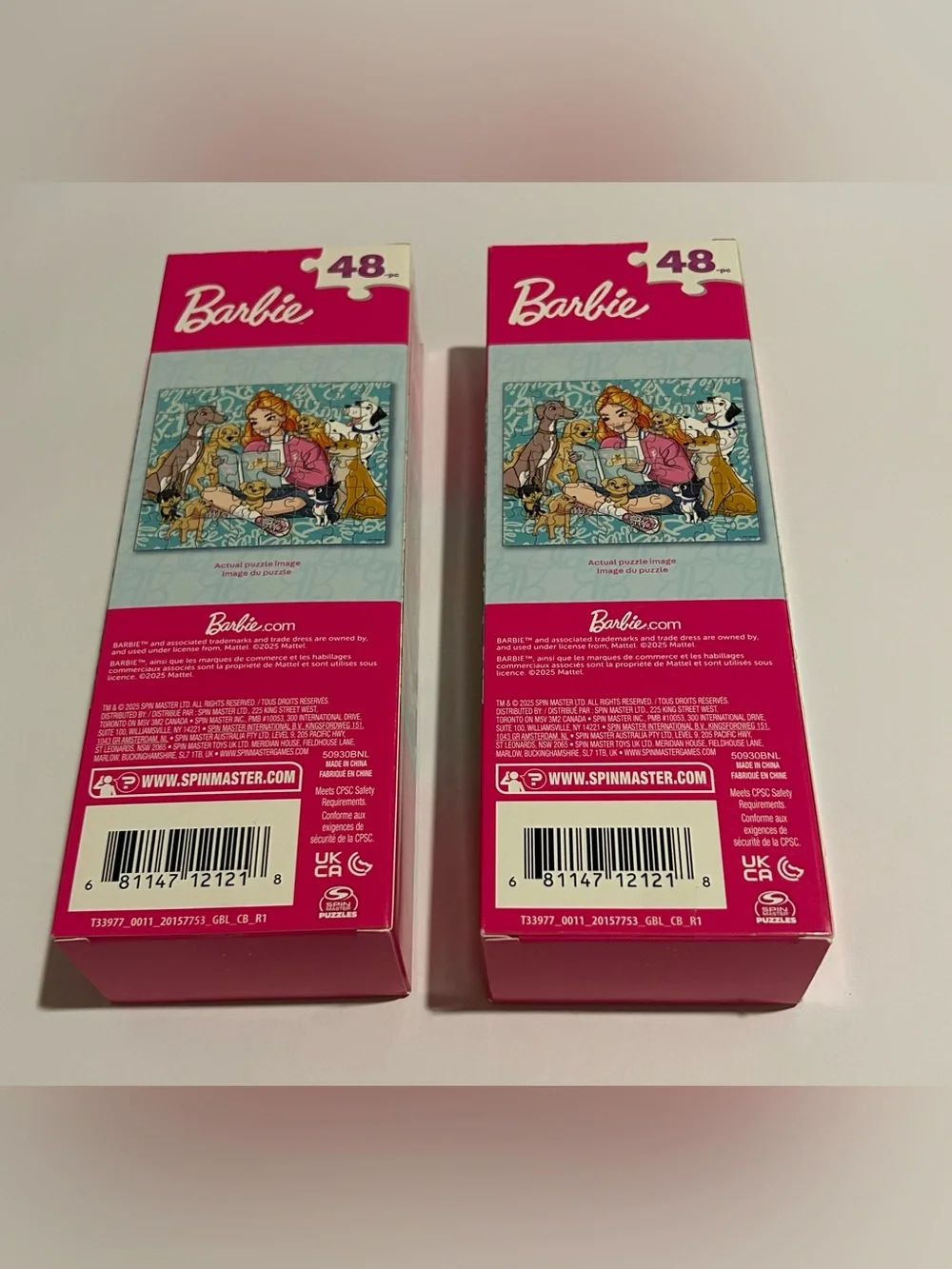 New 2 Barbie Puzzles 48 Pieces  “A Dog’s Life” meets CPCS Rules Mattel Puzzle